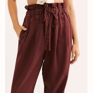 Free People | Vina Red Paperbag Pants